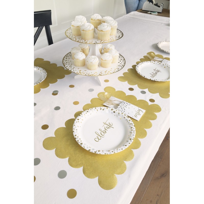 Galda paliktnis zelta ar gliteru, 43 x 28 cm, 8 gab.  