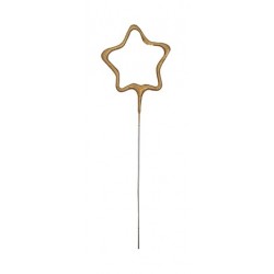 Brīnumsvecīte zvaigznes formā, 17,8 cm, zelta