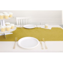 Galda ceļiņš, zelta ar gliteru 33cm x 2.75m 