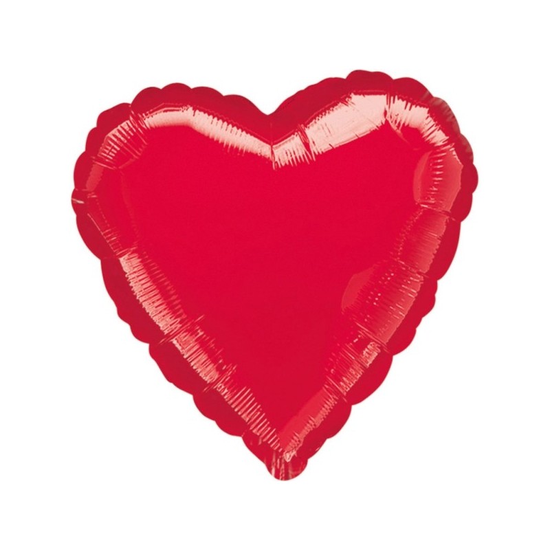 Folijas sirds formas hēlija balons, sarkans, izmērs 80 cm,