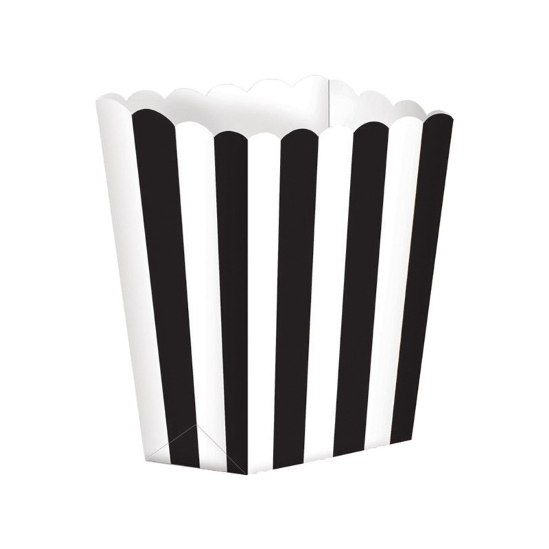 Посуда для попкорна или закусок, черная, 6 x 13 x 4 см, 5 шт.  