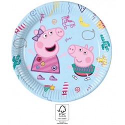 Šķivji Peppa un George, 23 cm, 8 gab