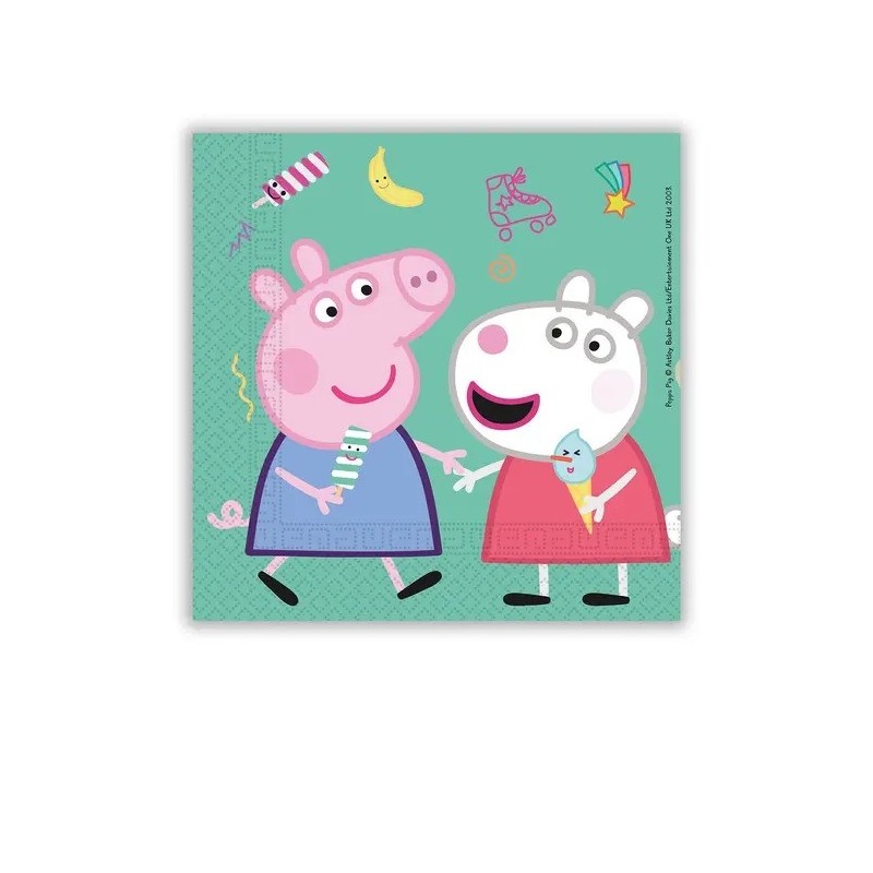 16 pusdienu salvetes Peppa Pig 33 x 33 cm