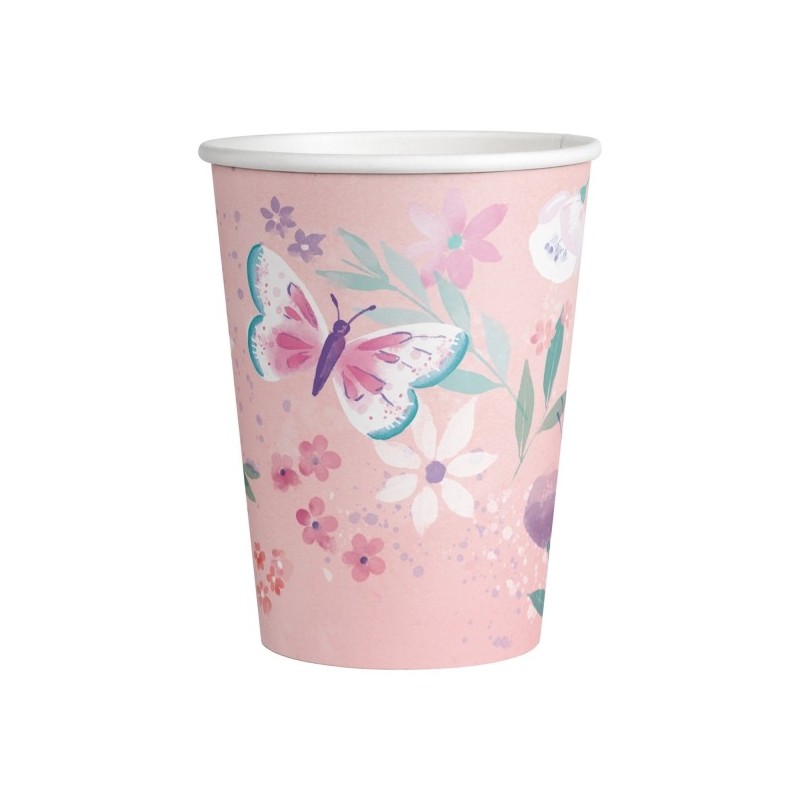 Glāzītes "Tauriņi", 250 ml, 8 gab. 