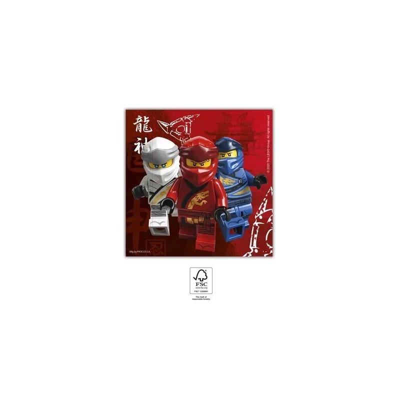 Salvetes "Lego® Ninjago", 33 x 33 cm, 20 gab 