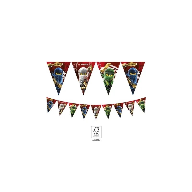 Vimpeļu virtene "Lego® Ninjago", 2,9 m, 9 karodziņi 