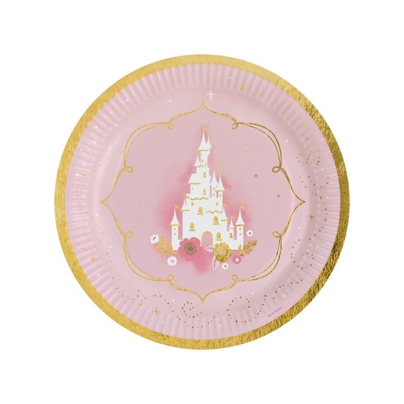 Šķīvji  "Princešu diena",  23 cm, 8 gab  