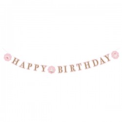 Burtu virtene "Princešu diena - Happy Birthday", 170 x 15 cm 