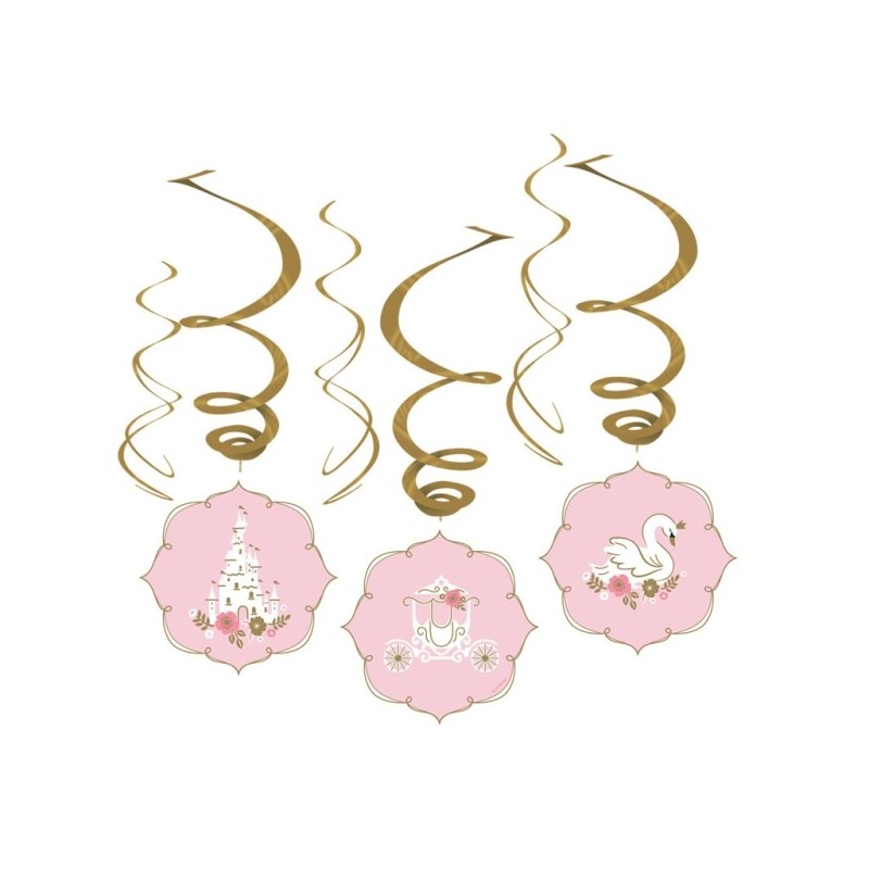 Piekaramās dekorācijas "Princešu diena" 45 cm / 80 cm, 6 gab. 