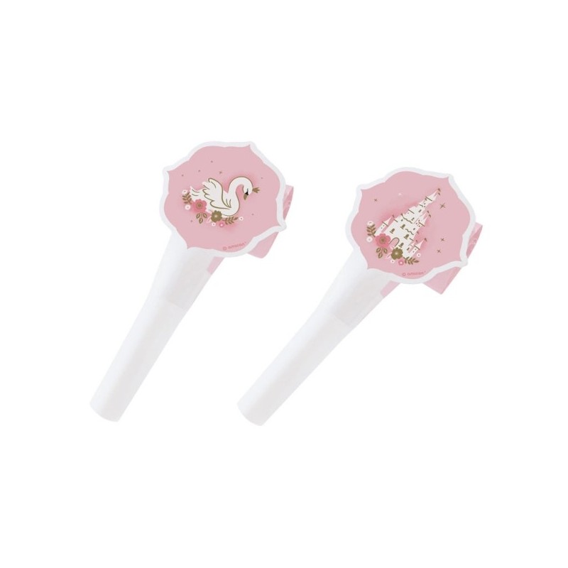 Svilpītes "Princešu diena", 30 cm, 8 gab, plastmasa/papīrs 