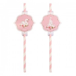 Kokteiļu salmiņi "Princešu diena" 20 cm, 8 gab. 