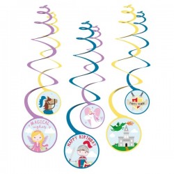 Piekaramās dekorācijas "Princese un bruņinieks". 15 x 80 cm, 6 gab. 