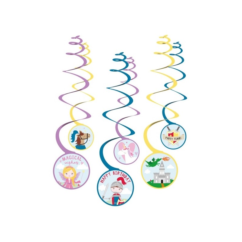 Piekaramās dekorācijas "Princese un bruņinieks". 15 x 80 cm, 6 gab. 