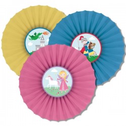 Dekoratīvu vēdekļu komplekts "Princese un bruņinieks", 40 cm, 3 gab. 