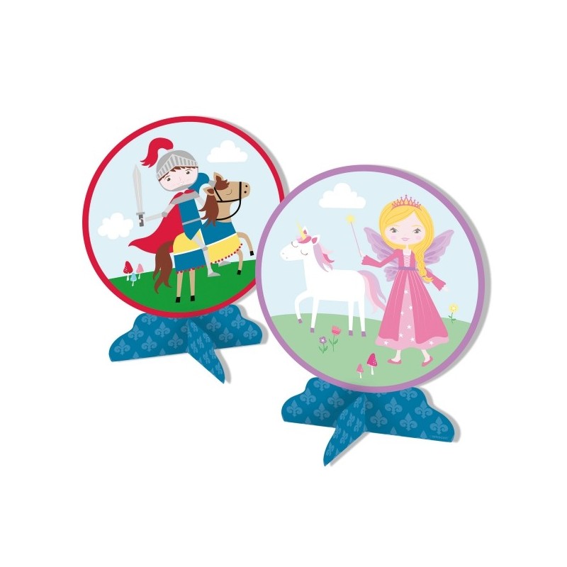 Galda dekorācijas "Princese un bruņinieks" 21 x 24 cm, divpusējs dizains 