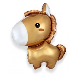 Шар из фольги «Лошадка», золотой, 87 × 72 см 