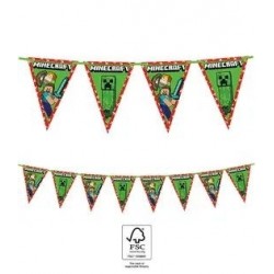 Vimpeļu (karodziņu) virtene 'Minecraft' 2,3 m, papīra