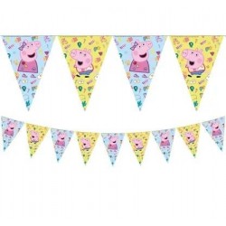 Vimpeļu (karodziņu) virtene 'Cūciņa Peppa' 2,3 m palstikāta