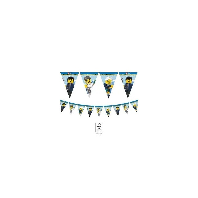 Vimpeļu (karodziņu) virtene 'Lego City' 2,3 m, papīra