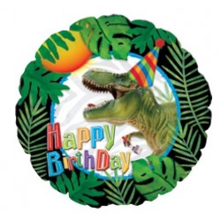 Folija balons "T-Rex Dinozaurs - Dzimšanas diena", 43 cm 