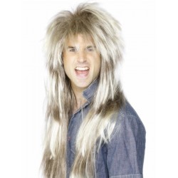 80-to gadu/roka zvaigznes stila parūka, blonda 