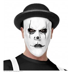 "HARLEQUIN HALF-FACE MASK WITH BOWLER HAT"