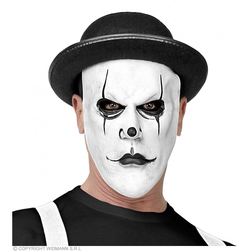"HARLEQUIN HALF-FACE MASK WITH BOWLER HAT"