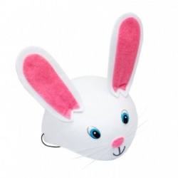 Zaķīša cepure, balta  