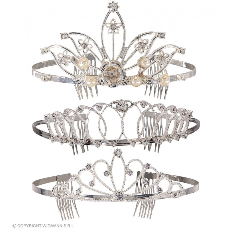 Диадема с драгоценным камнем, металлическая, 3 различных дизайна