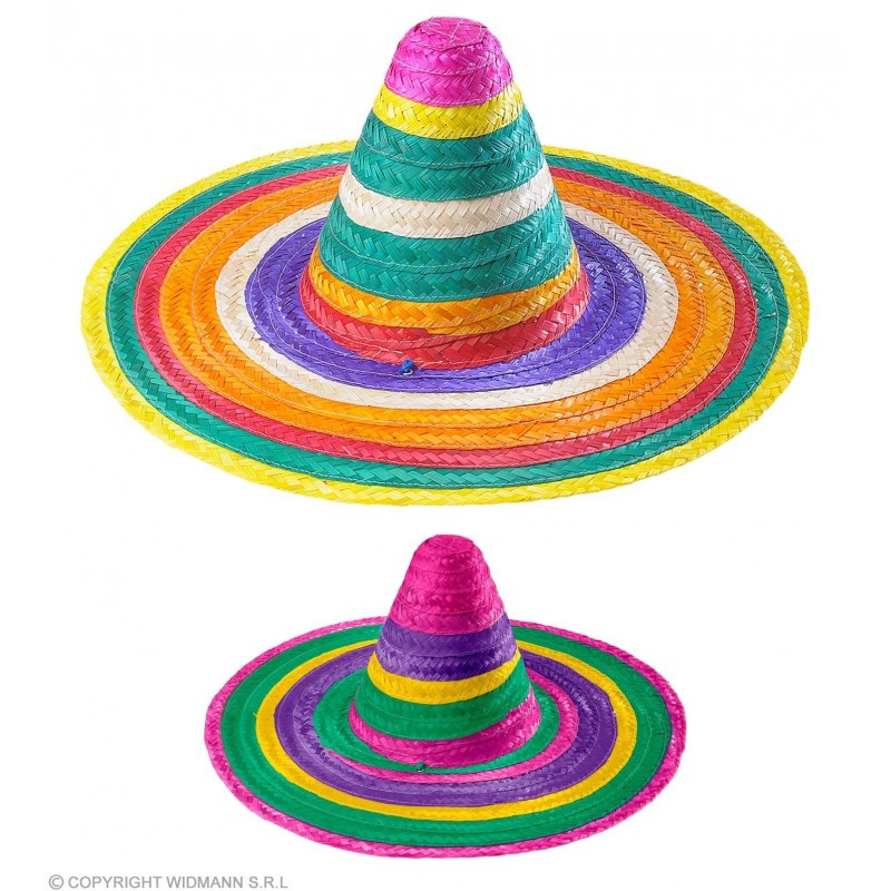 Daudzkrāsains sombrero, 50 cm, 1 gab., divi veidi