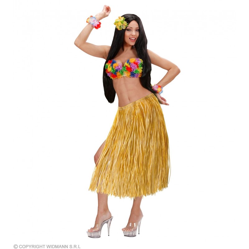 "HAWAIIAN SKIRT" - straw color - 75 cm