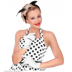 Белые театральные перчатки размер XL