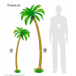 Set of "2 PALMTREES" h 180 and 116 cm