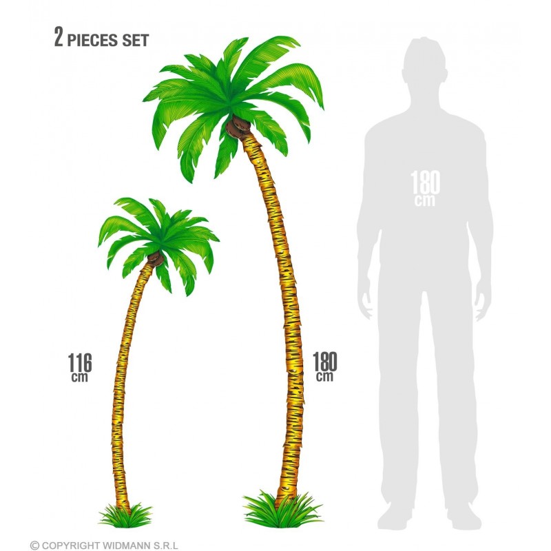 Set of "2 PALMTREES" h 180 and 116 cm