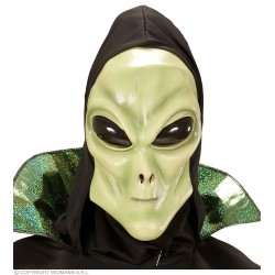 "HOODED ALIEN MASK WITH BUBBLE EYES" child size