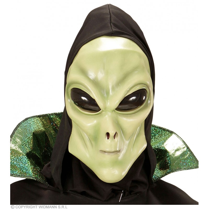 "HOODED ALIEN MASK WITH BUBBLE EYES" child size