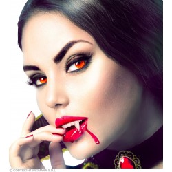 Зубы ВАМПИРА и 4 капсулы с кровью 