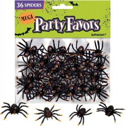 Dekoratīvie zirnekļi 5 x 4 cm, 36 gab 