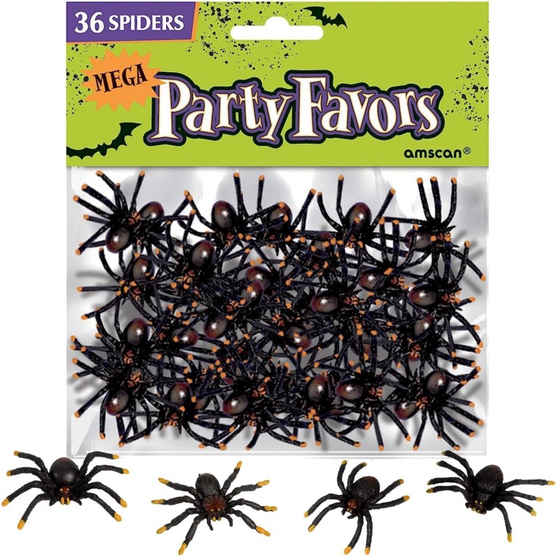 Dekoratīvie zirnekļi 5 x 4 cm, 36 gab 