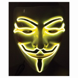 Anonīma (Anonymous) maska ar LED lodītēm  