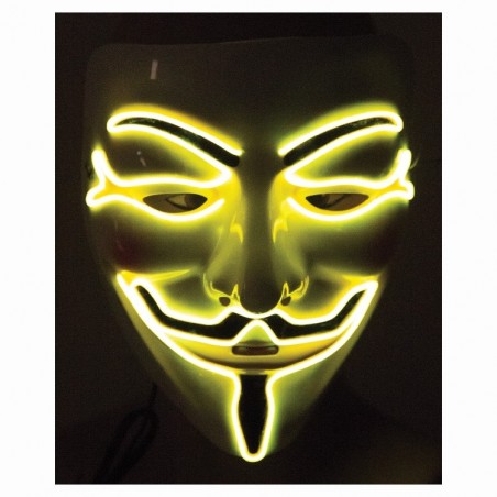 Anonīma (Anonymous) maska ar LED lodītēm  