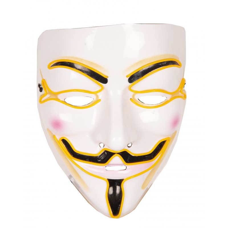 Anonīma (Anonymous) maska ar LED lodītēm  
