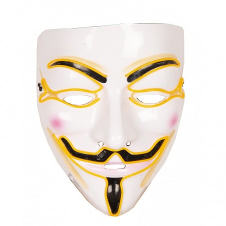 Anonīma (Anonymous) maska ar LED lodītēm  