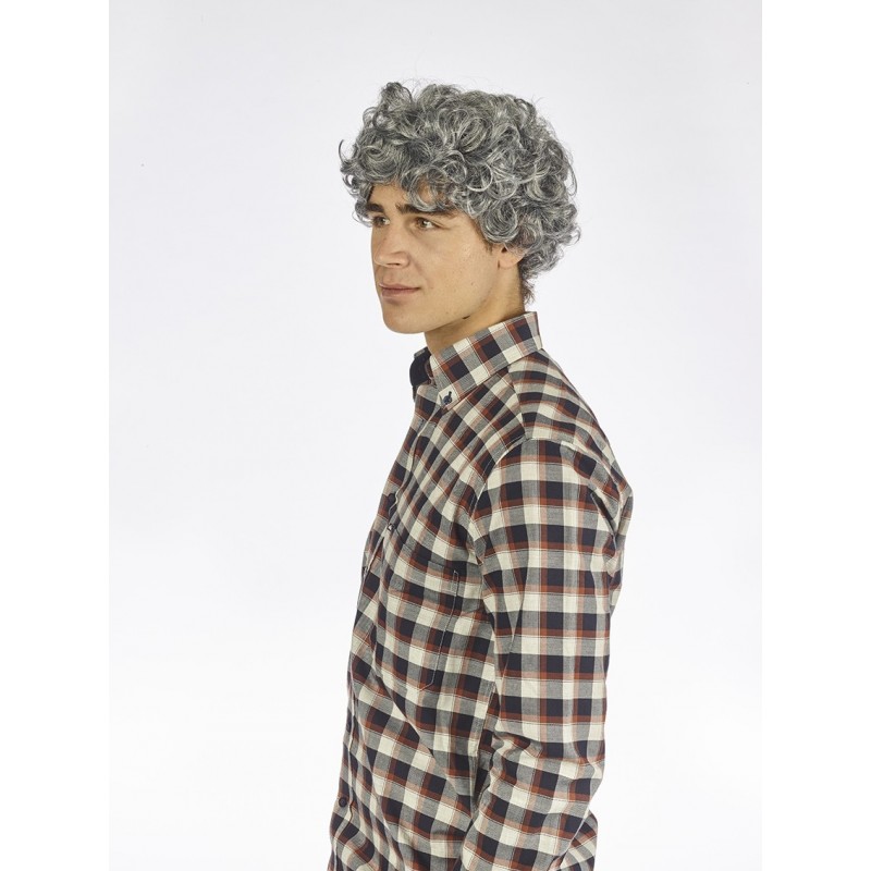 Cirtaina pelēka parūka 70. gadu disko stilā vīriešiem 