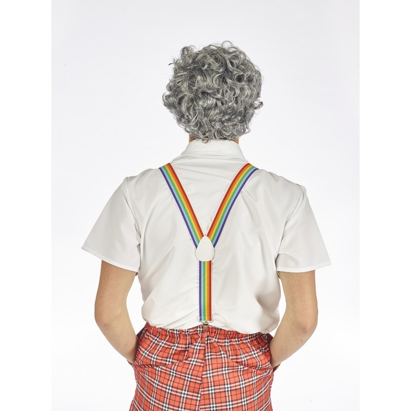 Cirtaina pelēka parūka 70. gadu disko stilā vīriešiem 