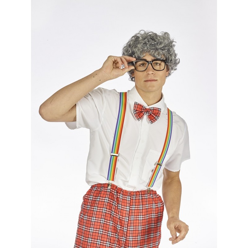 Cirtaina pelēka parūka 70. gadu disko stilā vīriešiem 