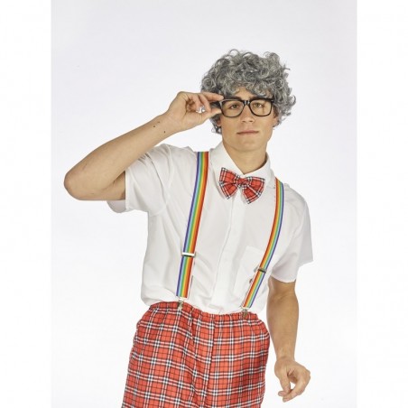 Cirtaina pelēka parūka 70. gadu disko stilā vīriešiem 