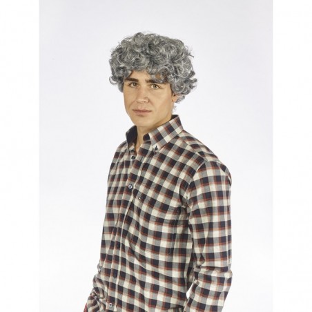 Cirtaina pelēka parūka 70. gadu disko stilā vīriešiem 