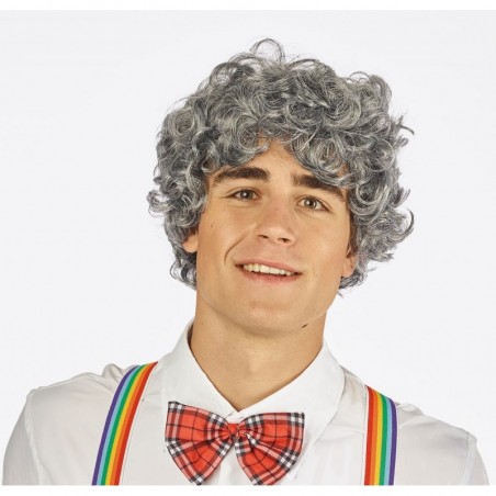 Cirtaina pelēka parūka 70. gadu disko stilā vīriešiem 
