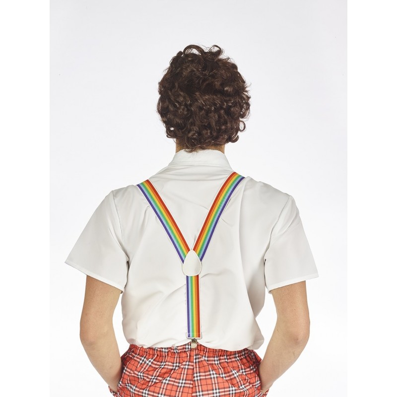 Cirtaina brūna parūka 70. gadu disko stilā vīriešiem 